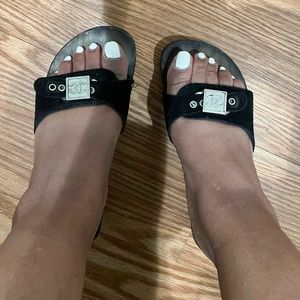Chanel clog sandals